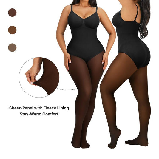 Fleece Lined Tights Bodysuit