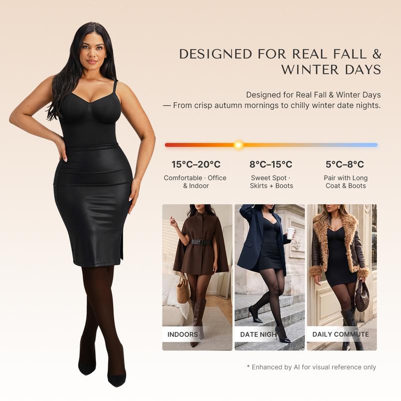 Fleece Lined Tights Bodysuit