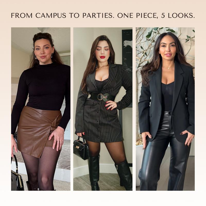 Fleece Lined Tights Bodysuit